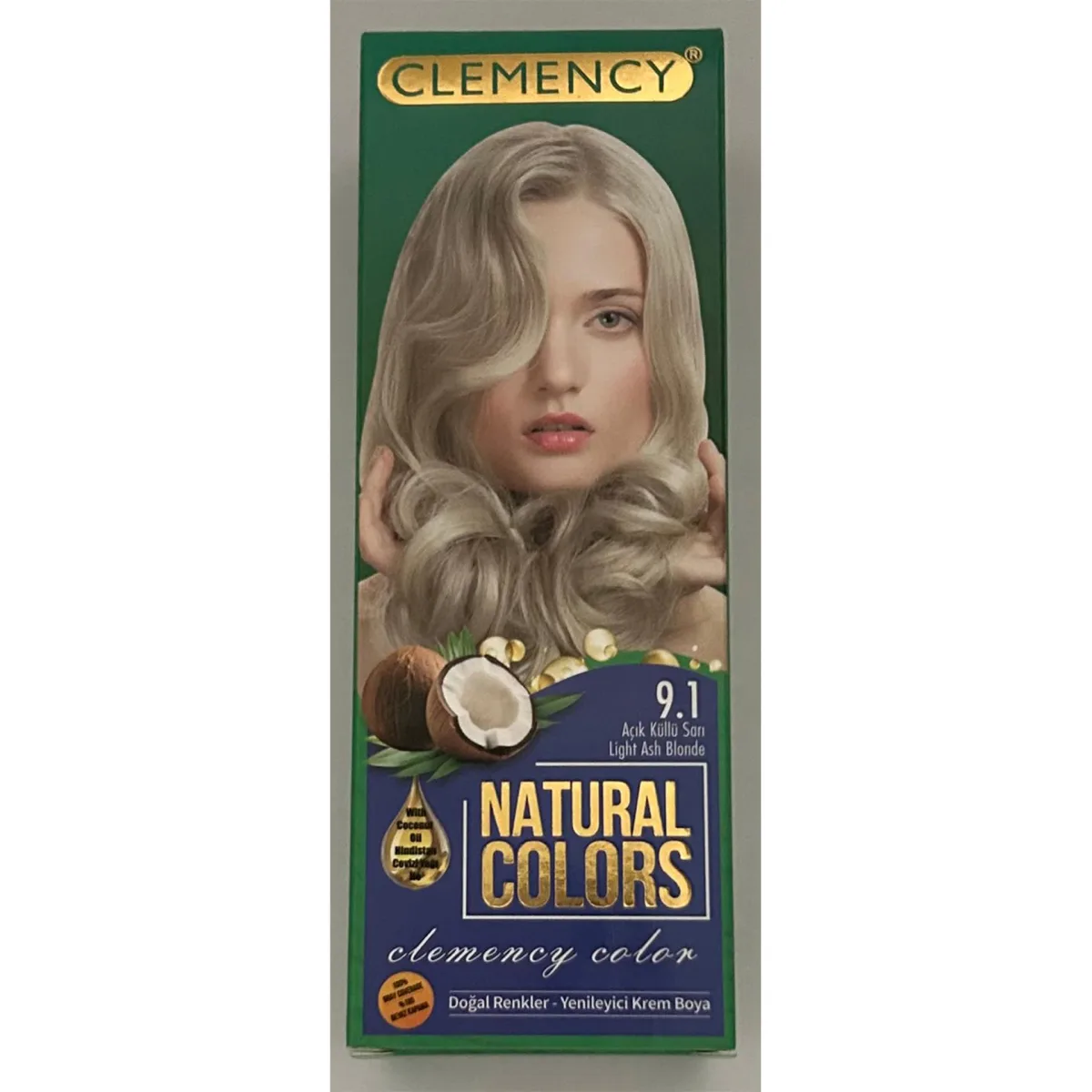 Natural Colours Saç Boyası Seti - 9.1 Açık Küllü Sarı
