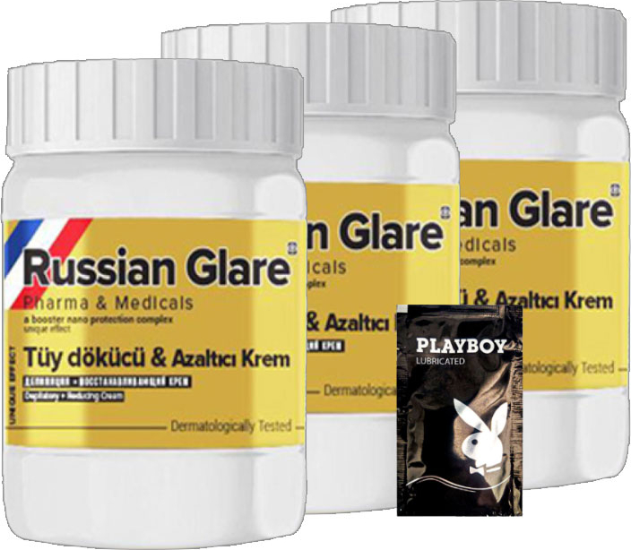 Rusian Glare Tüy Kremi22-2:0344 Nano 3 Adet X 50 Ml Rus Merhemi  + Yanında Jel