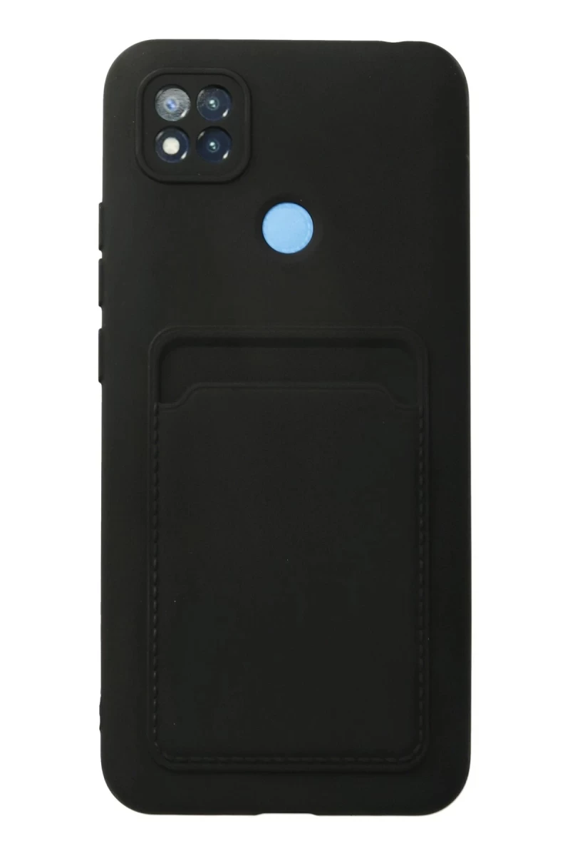 Xiaomi Redmi 9C Uyumlu Kılıf Kelvin Kartvizitli Silikon - Siyah