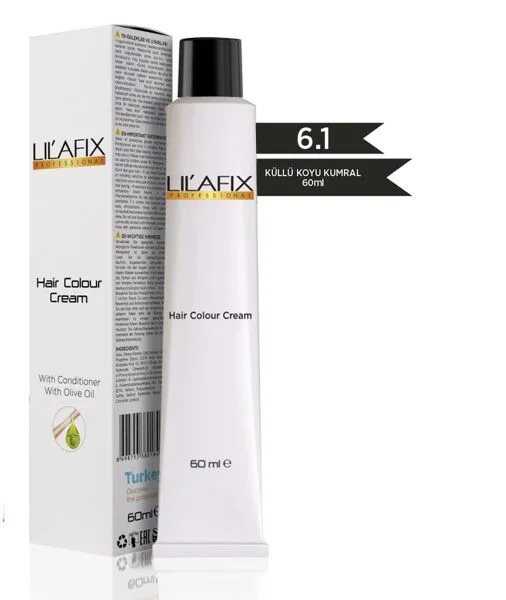 Lilafix Krem Profesyonel Tüp Saç Boyası 60ml - 6.1 Küllü Koyu Kumral