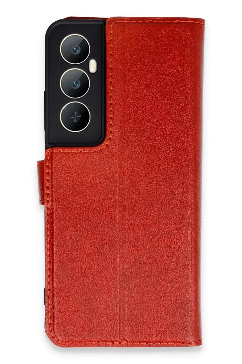Realme C65 Uyumlu Kılıf Trend S Plus Kapaklı Kılıf - Kırmızı