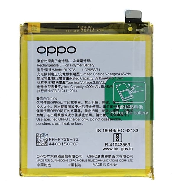 Oppo Reno Z2 Uyumlu-2Z Batarya Pil (BLP737)