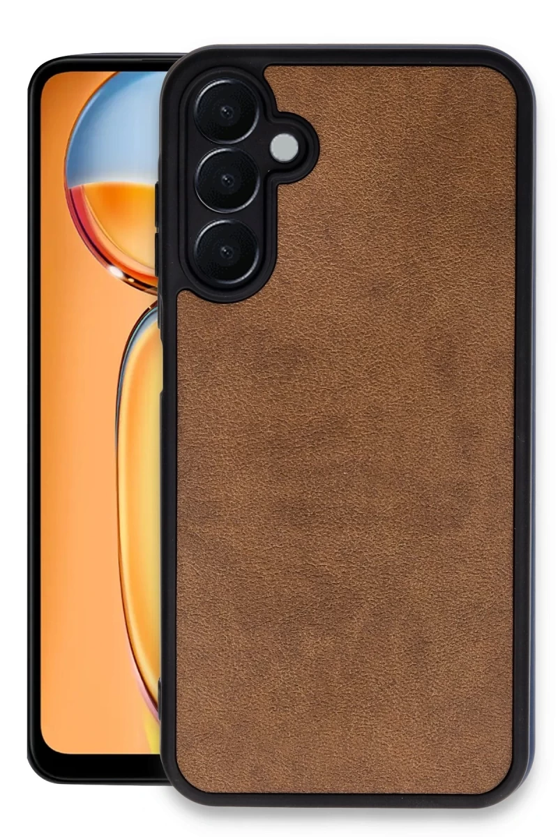 Samsung Galaxy A35 5G Uyumlu Kılıf Aras Deri Kapak - Taba