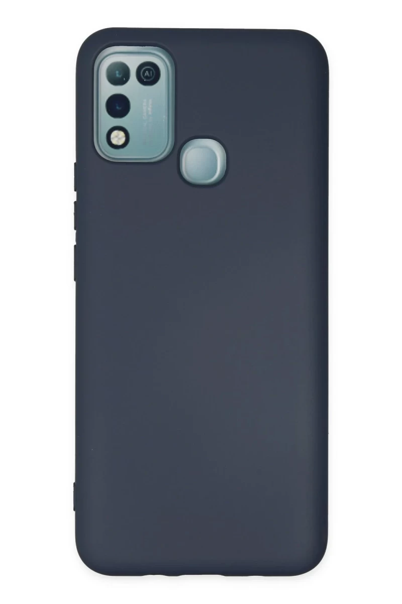 İnfinix Hot 10 Play Uyumlu Kılıf Nano içi Kadife Silikon - Lacivert