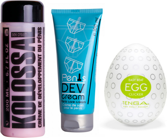 Ozzy Store Egg Clicker Mastürbatör ve Kolossal Krem + Penis Development Cream