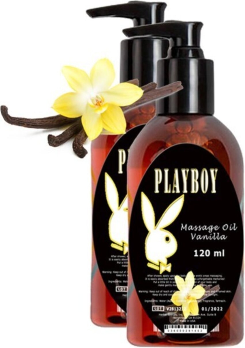Playboy Vanılla Massage Oil 2 Adet Vanilya Aromalı Vücut Masaj Yağı
