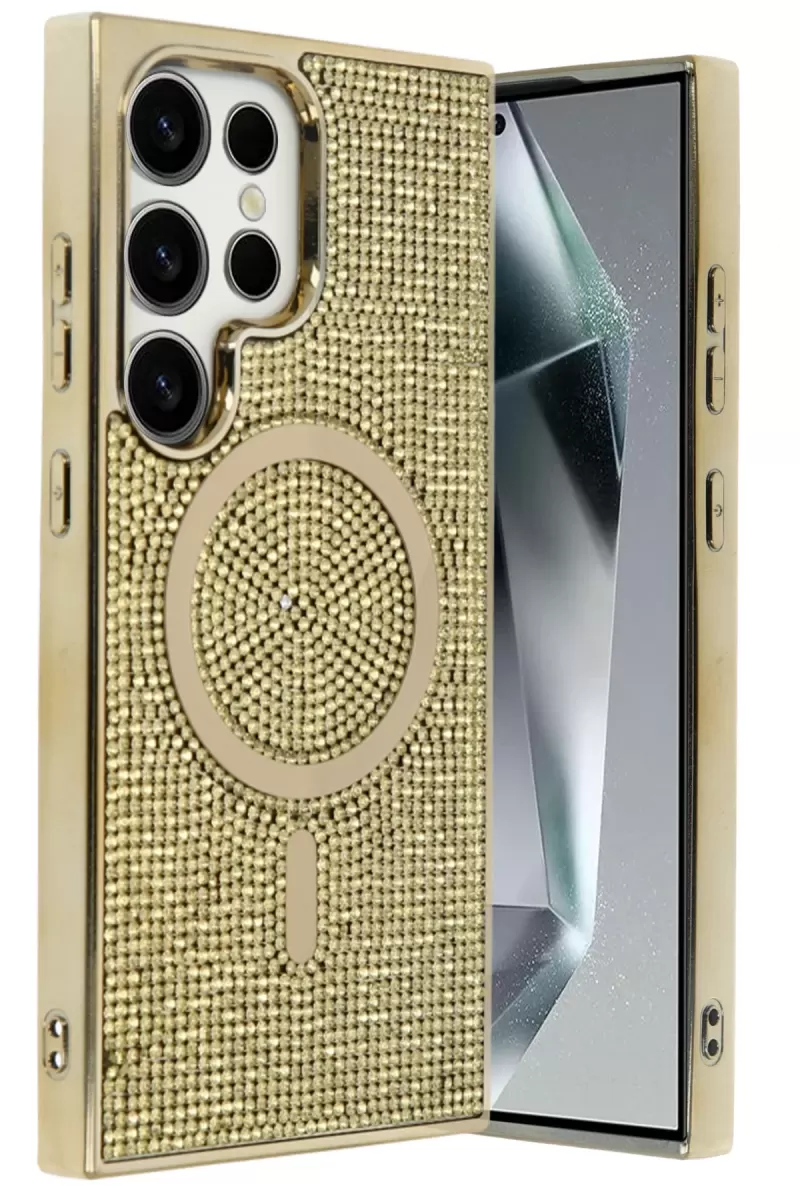 Joko Samsung Galaxy S24 Ultra Uyumlu Helen Magsafe Kapak - Gold