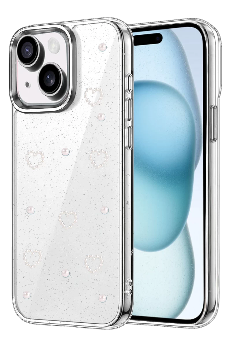 Apple iPhone 15 Uyumlu Fiyonk Desenli Kapak - Desen 10