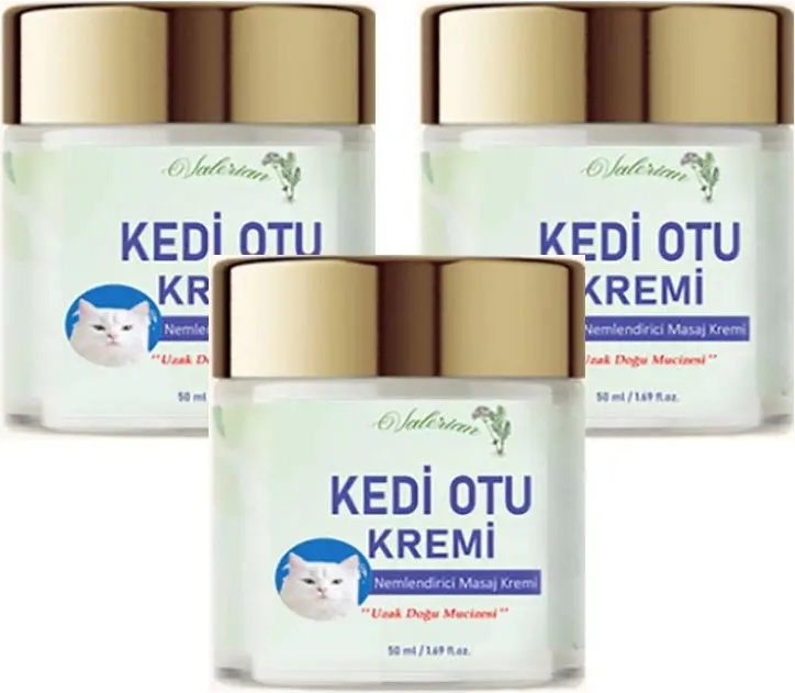 Kedi Otu Kremi 50 ml 3 Adet Kafur Ağacı Yağı Içerikli Krem