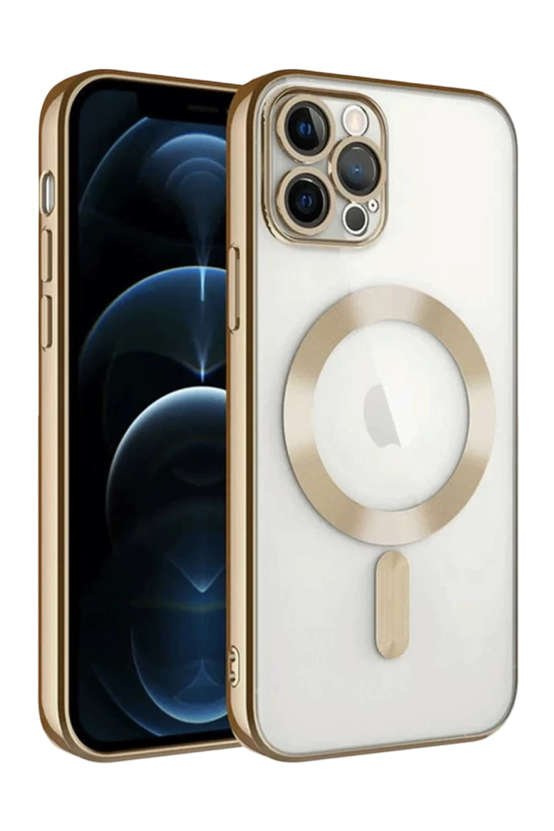 Apple iPhone 13 Pro Uyumlu Kılıf Kross Magneticsafe Kapak - Gold