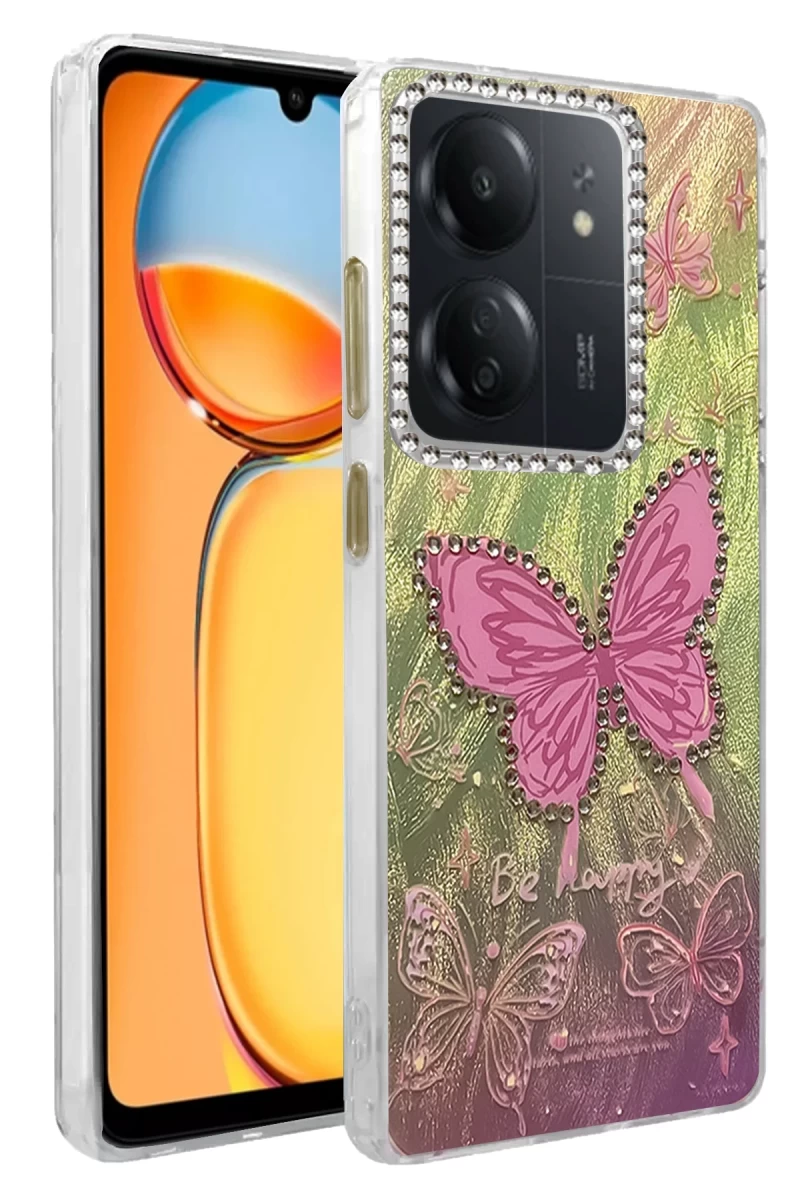 Xiaomi Redmi 13C Uyumlu Kılıf Blade Aynalı Desenli Kapak - Desen 5