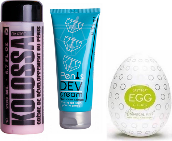 Ozzy Store Egg Clicker Mastürbatör ve Kolossal Krem ve Penis Development Cream