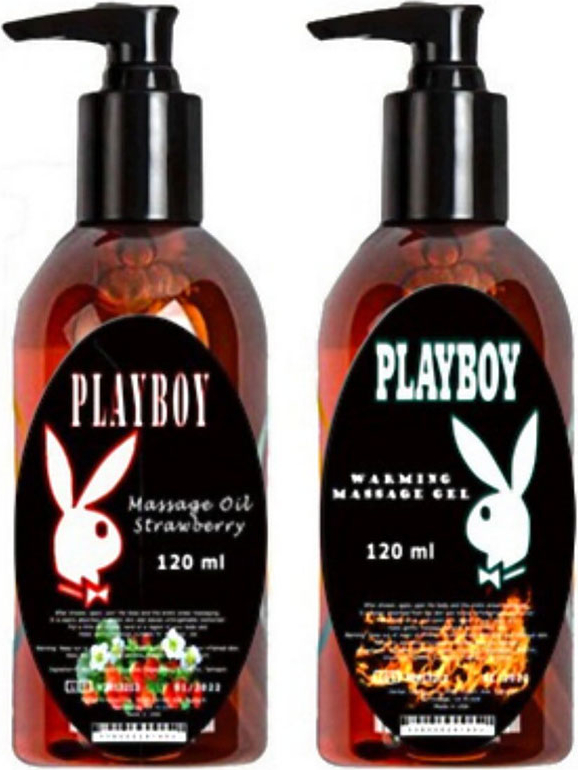 Playboy 2 Adet Playboy Erotik Çilek Aromalı Kokulu Ve Isıtıcılı Rahatlatıcılı Vücut Masaj Yağı 120ml