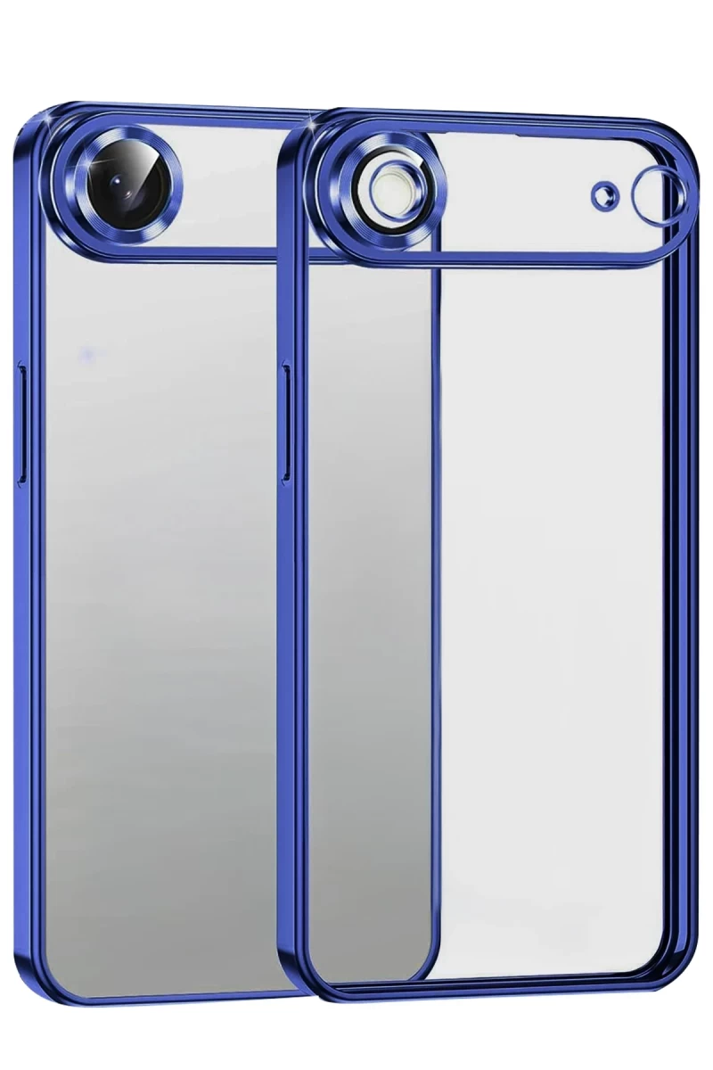 Apple iPhone 17 Air Uyumlu Lensli Silikon - Lacivert