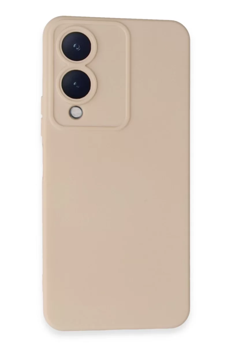 Vivo Y17S Uyumlu Kılıf Nano içi Kadife Silikon - Pudra