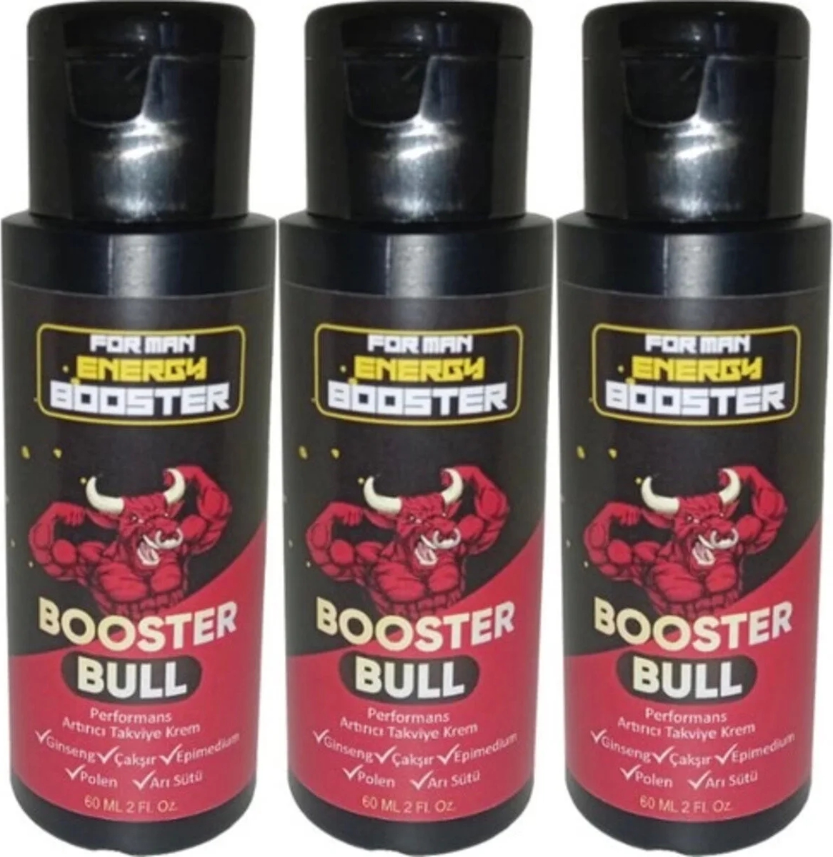 Süper Booster Bull 3 Adet Erkeklere Özel Krem 60 ml - 3 Adet 60 ml