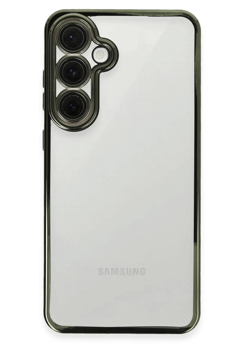 Samsung Galaxy S24 FE Uyumlu Kılıf Lensli Silikon - Yeşil