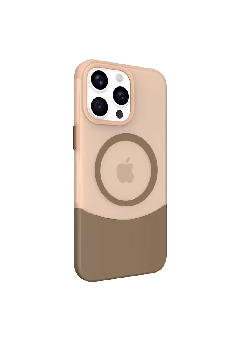 Joko Apple iPhone 14 Pro Max Uyumlu PC Suit Magsafe Kapak - Kahverengi