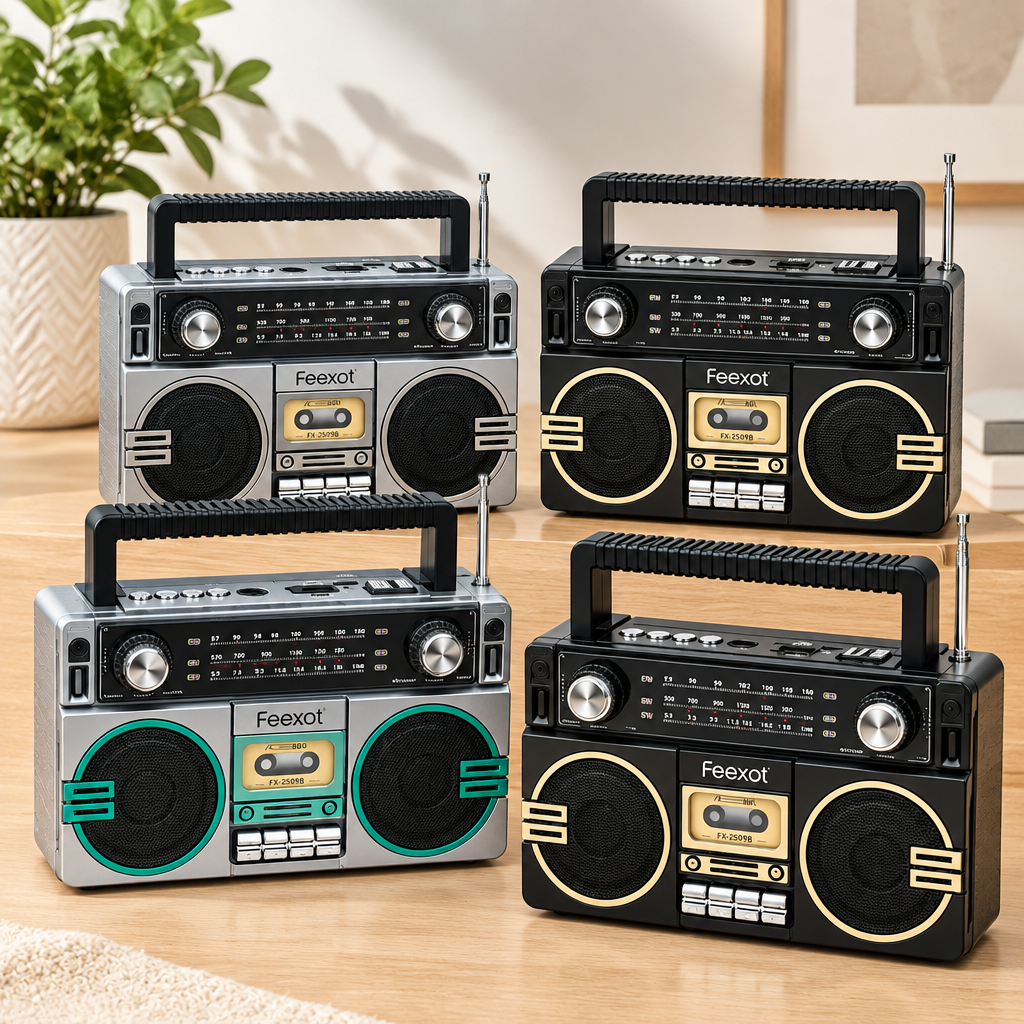 Şarjlı Bluetooth Hoparlör - FM Radyo, USB/TF MP3 Çalar, İbreli