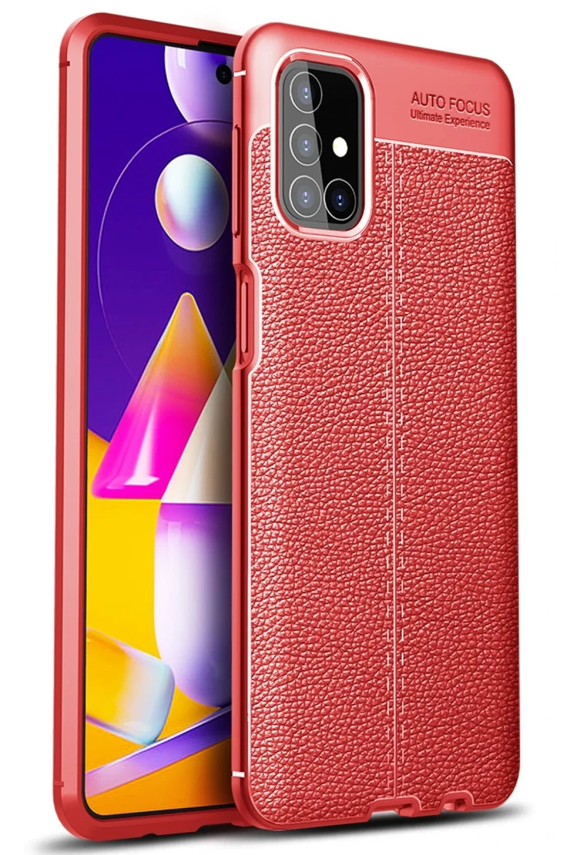 Samsung Galaxy M31S Uyumlu Kılıf Auto Focus Kapak - Kırmızı
