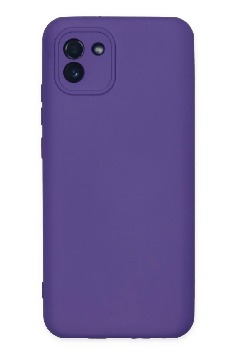 Samsung Galaxy A03 Uyumlu Kılıf Nano içi Kadife Silikon - Mor