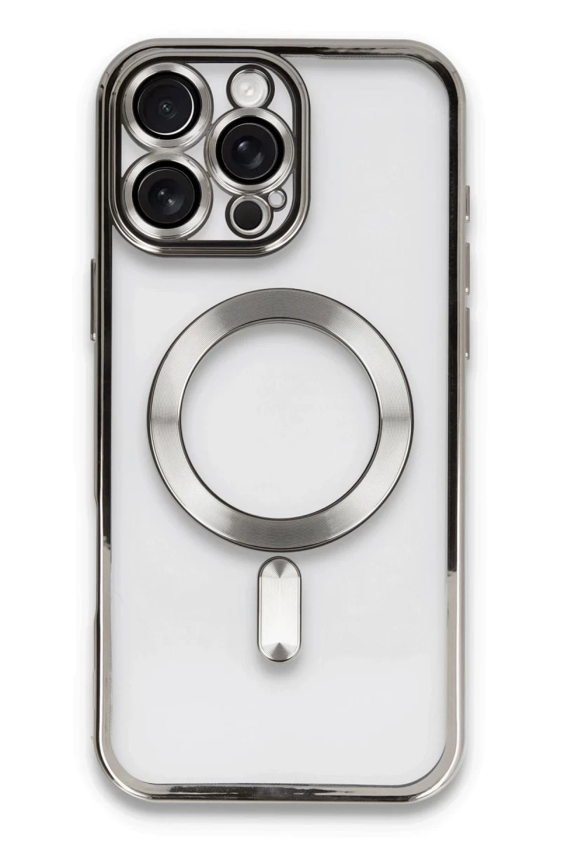 Apple iPhone 16 Pro Uyumlu Kılıf Kross Magneticsafe Kapak - Titan Gri