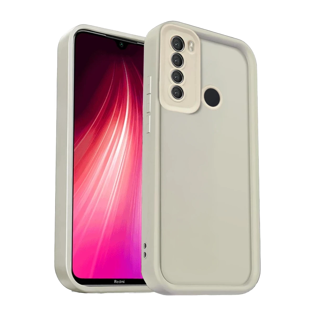 Xiaomi Redmi Note 8 Uyumlu Kılıf Viera Silikon - Krem