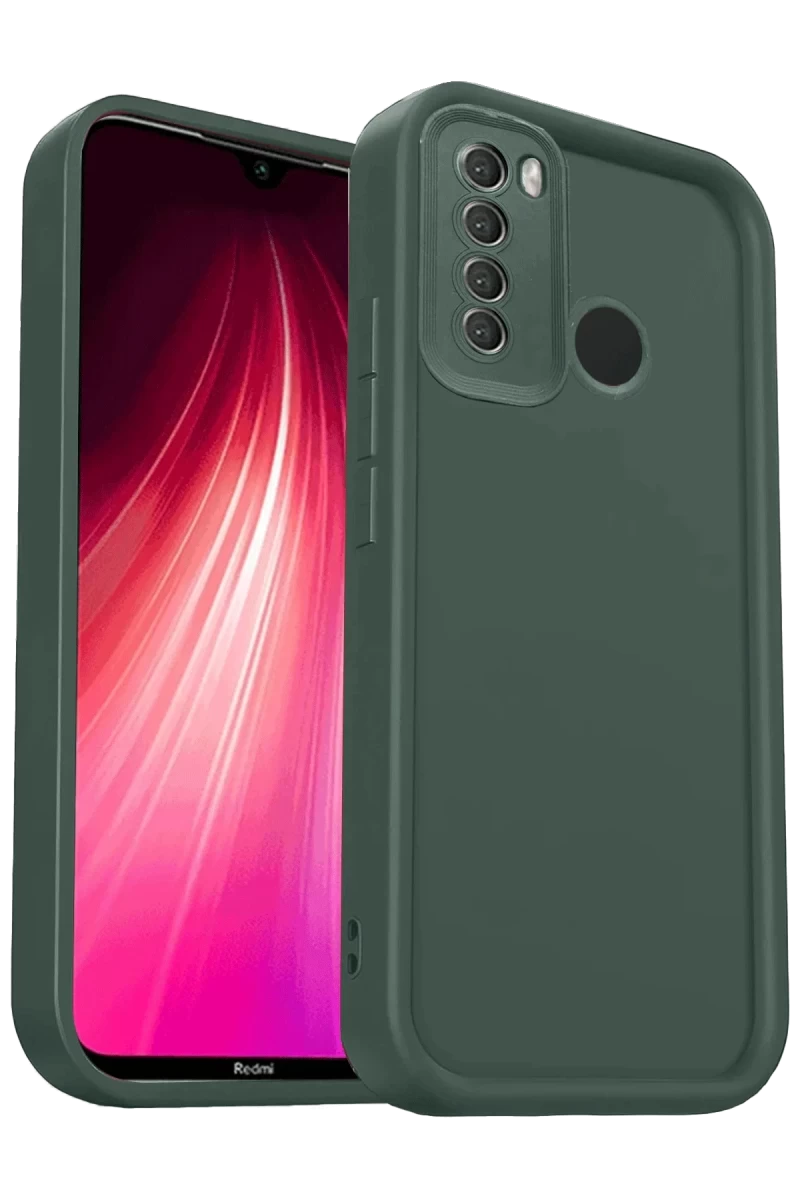Xiaomi Redmi Note 8 Uyumlu Kılıf Viera Silikon - Koyu Yeşil