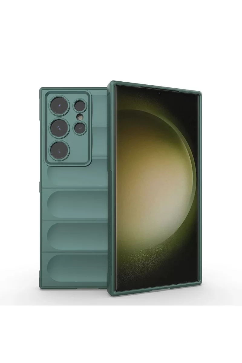 Samsung Galaxy S24 Ultra Uyumlu Kılıf Optimum Silikon - Koyu Yeşil
