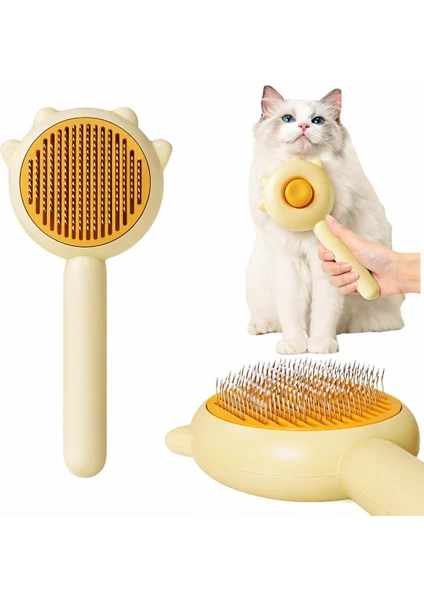Kedi ve Köpekler Için Pati Görünümlü Tüy Toplama Tarağı Ergonomik Kolay Temizlenen Fırça