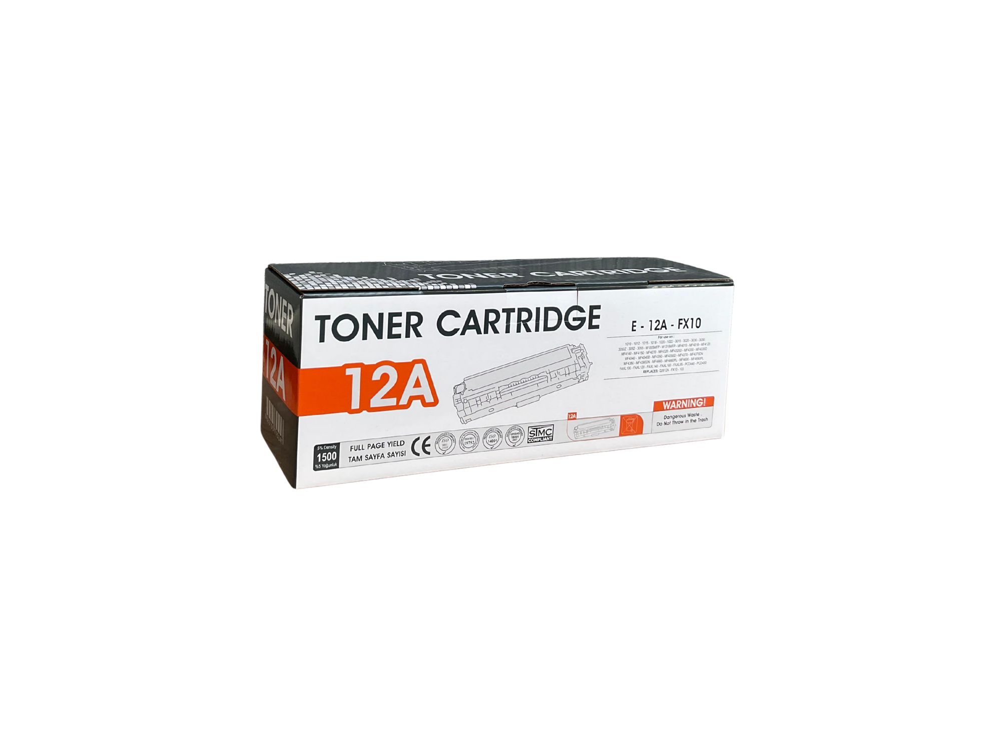 EToner Hp E-12A - Q2612A-1010 - FX10 - 103-303-703 Laser Toner 1,5K