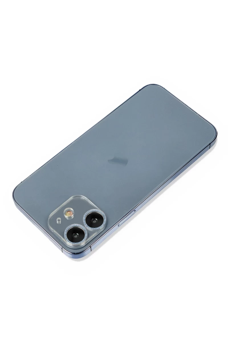 Apple iPhone 12 Uyumlu Shine Kamera Lens Koruma Cam - Sierra Blue