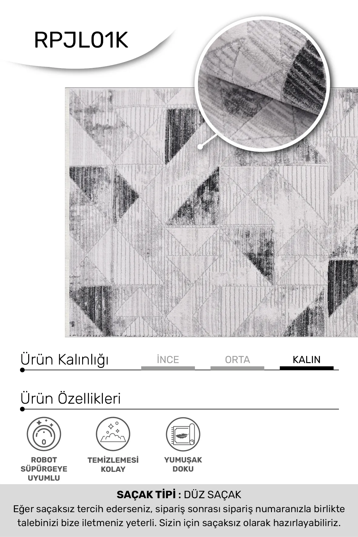 YoudayHomeCollection JALURA Model Oturma Odası Halısı · EBAT: 150X300