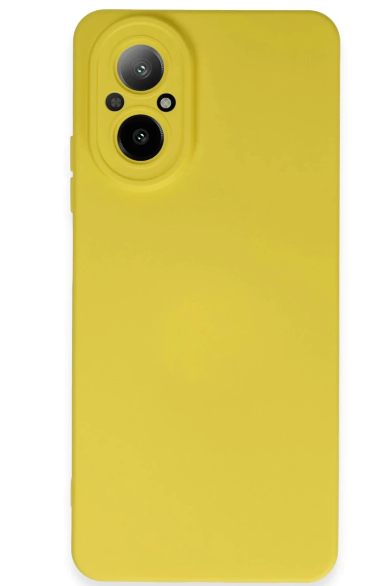 Realme 12 Lite Uyumlu Kılıf Nano içi Kadife Silikon - Sarı