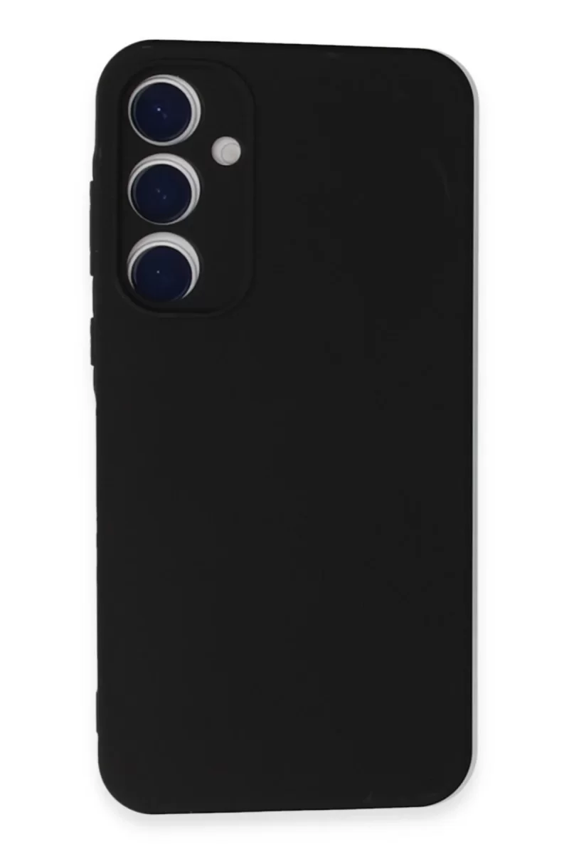 Samsung Galaxy A55 5G Uyumlu Kılıf Nano içi Kadife Silikon - Siyah