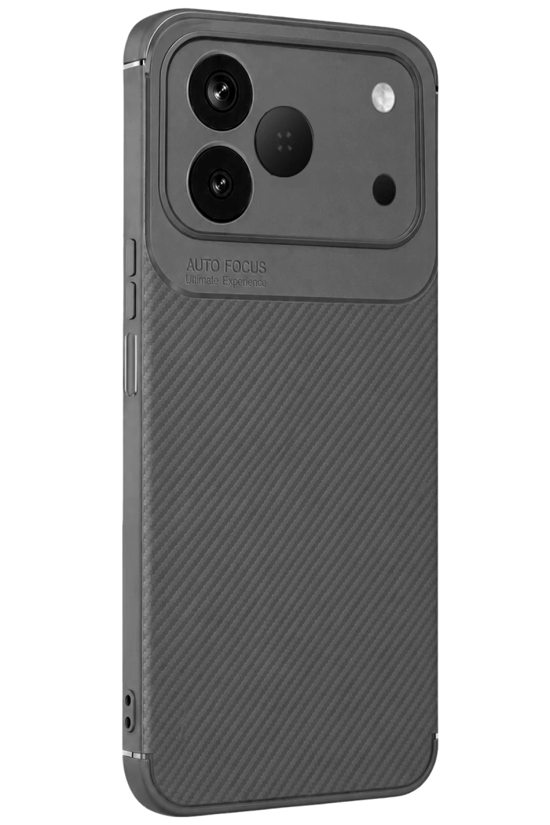Tecno Spark 50 4G Uyumlu Auto Focus Karbon Kapak - Gri