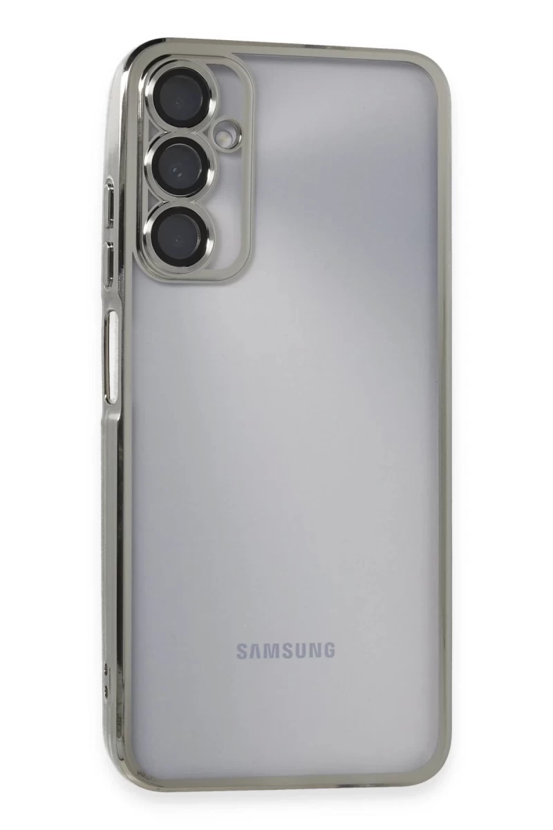 Samsung Galaxy A05S Uyumlu Kılıf Lensli Silikon - Gümüş