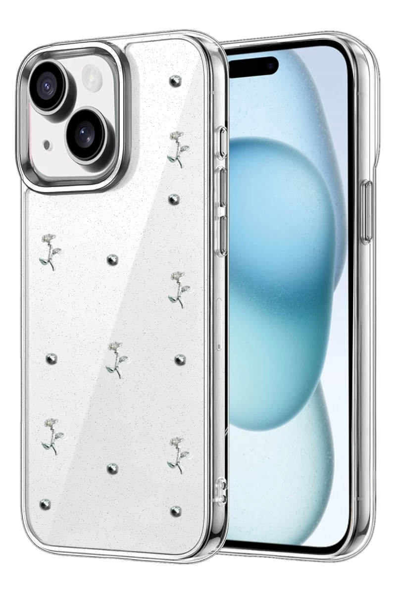 Apple iPhone 15 Uyumlu Fiyonk Desenli Kapak - Desen 4