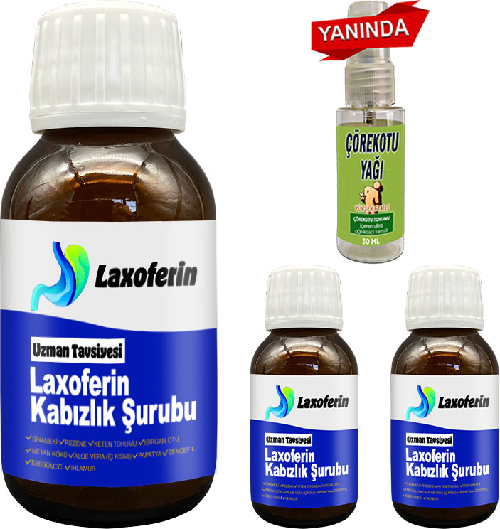Laxoferin Şurup  3 Adet Yanında Çörek Otu Yağı