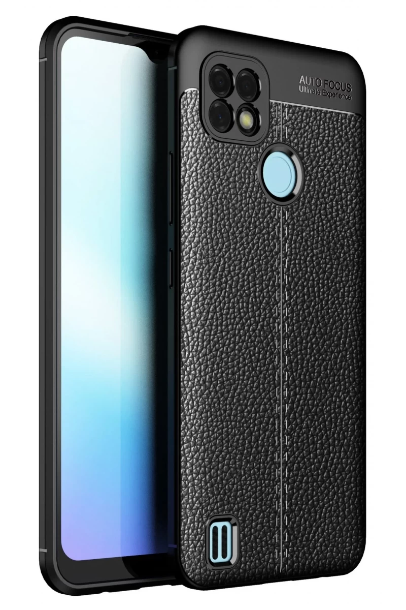 Realme C25 Uyumlu Kılıf Auto Focus Kapak - Siyah