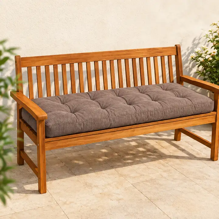 Kapitone Bank Minderi · 100 × 45 × 4 cm | Kahve | Dış mekân