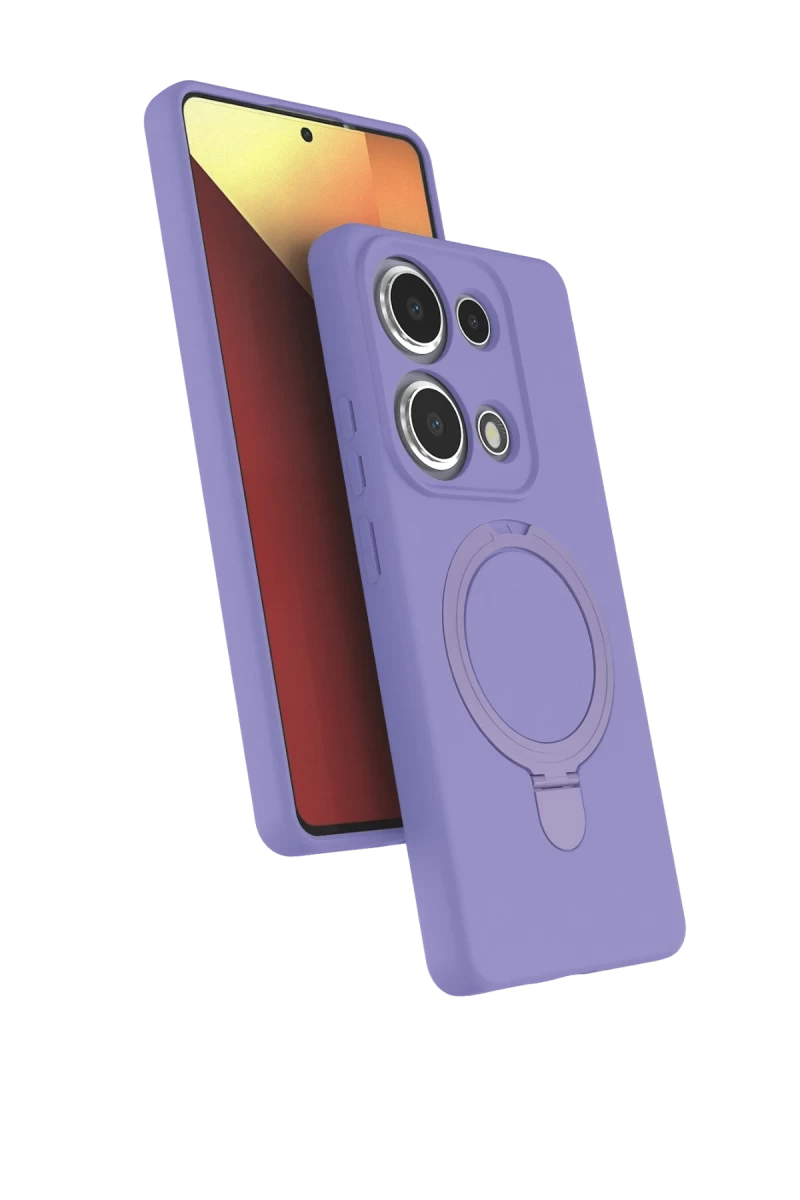 Xiaomi Redmi Note 13 Pro 4G Uyumlu Regal Magsafe Standlı Kapak - Lila