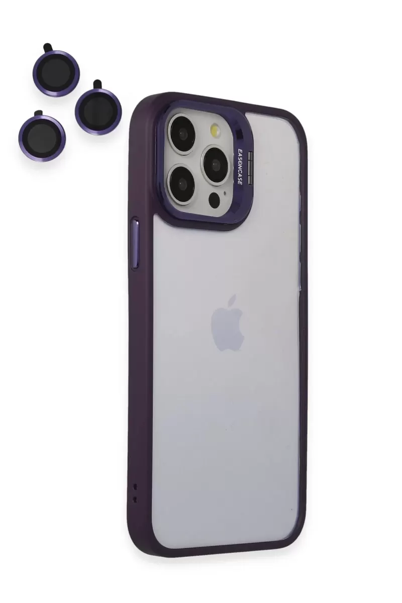 Joko Apple iPhone 14 Pro Uyumlu Kılıf Roblox Lens Standlı Kapak - Mor