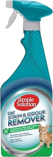 Simple Solution Kediler İçin Leke ve Koku Giderici Sprey (750 ML)