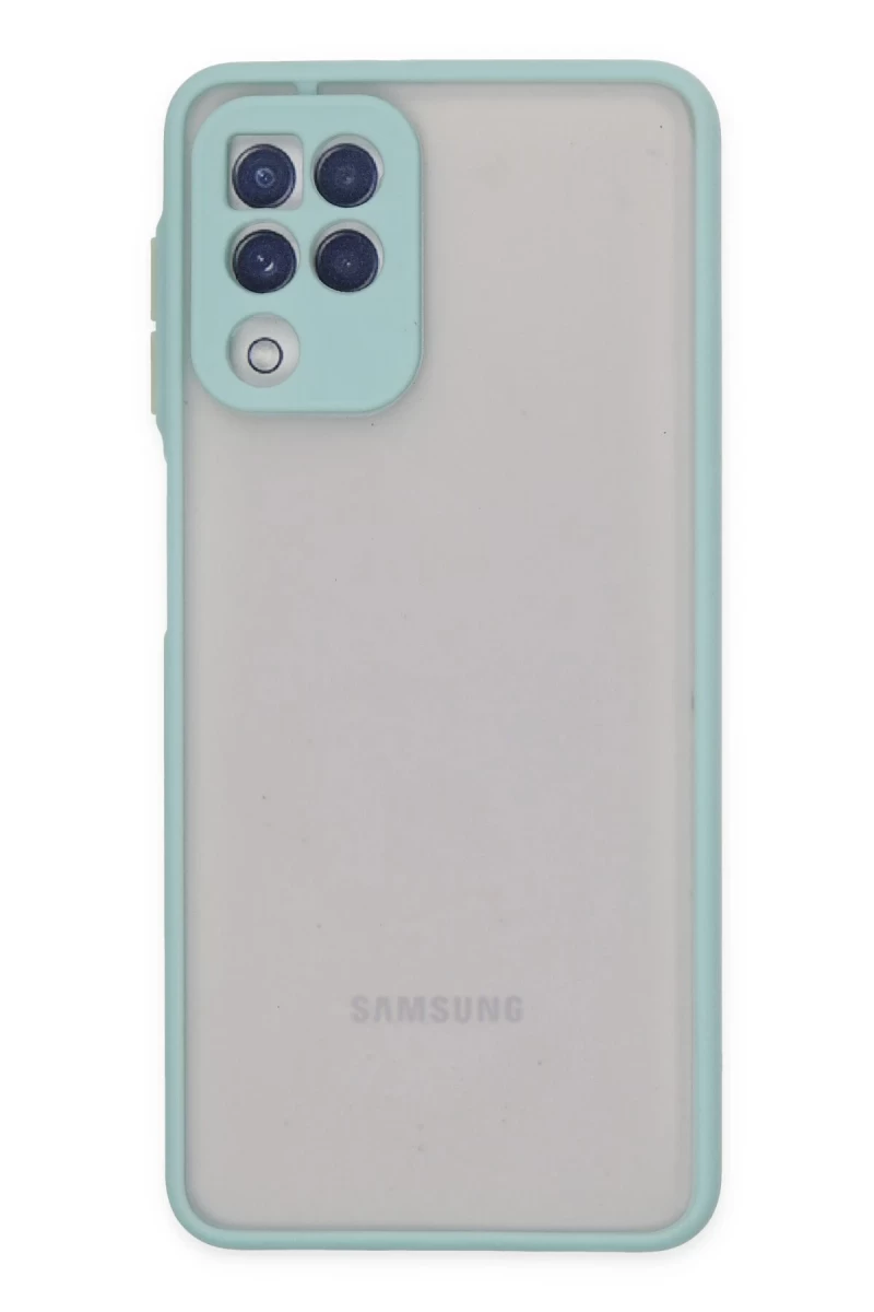 Samsung Galaxy A22 Uyumlu Kılıf Montreal Silikon Kapak - Turkuaz