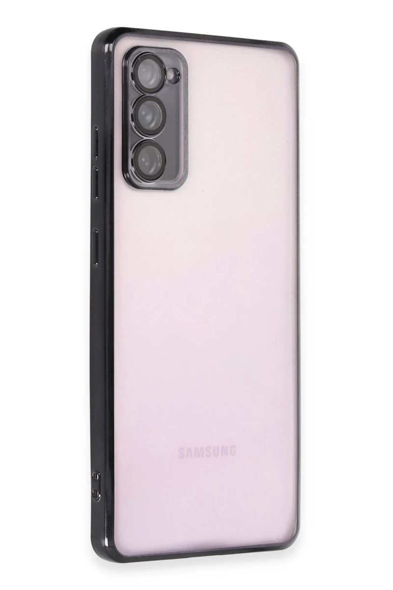 Samsung Galaxy S20 FE Uyumlu Kılıf Lensli Silikon - Siyah