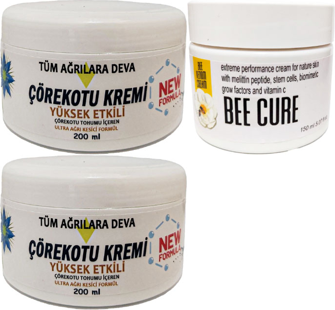 Çörekotu 2 Adet Çörek Otu Kremi XL Box Büyük Boy White Box 200 ml + Bee Cure Krem 150 ml