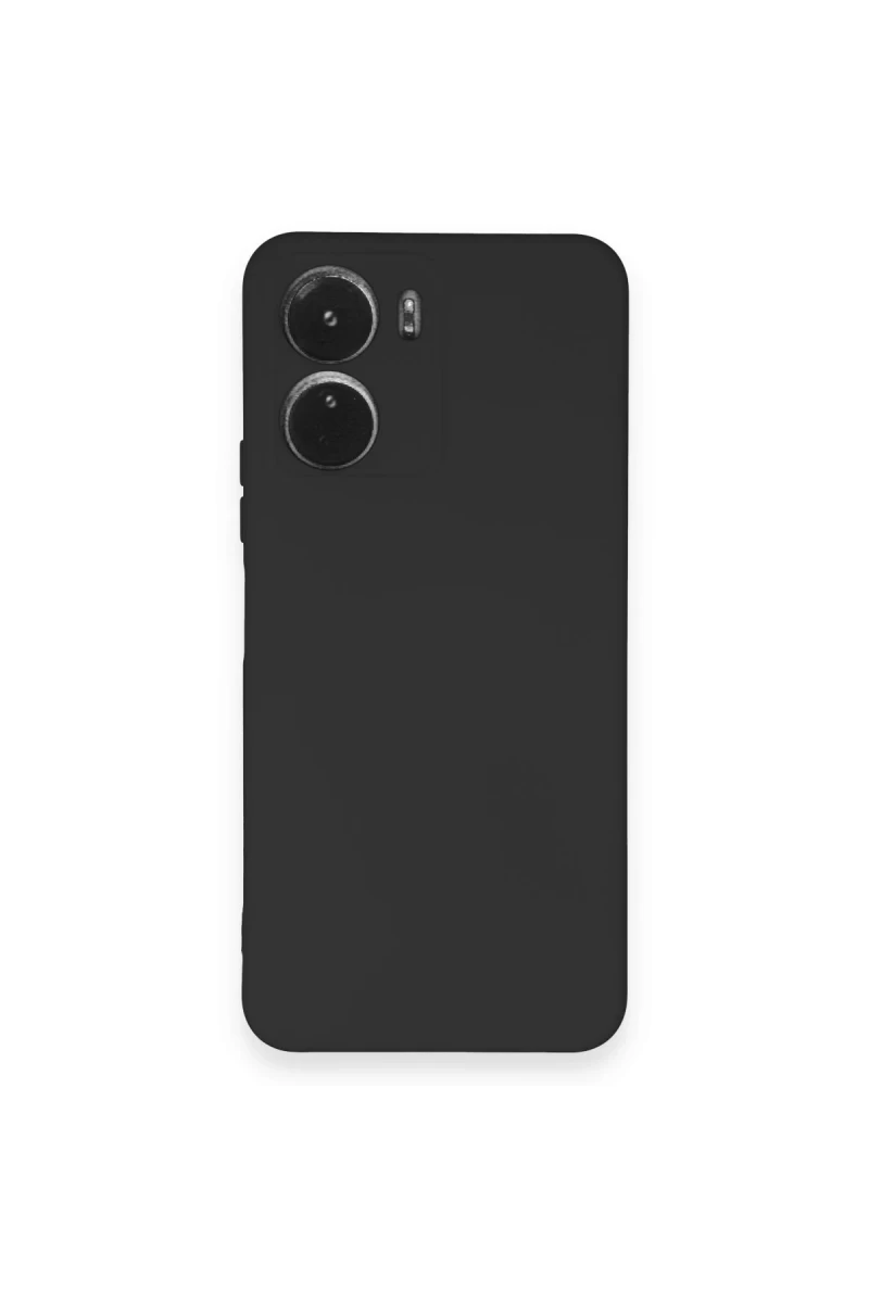 Vivo Y16 Uyumlu Kılıf Nano içi Kadife Silikon - Siyah