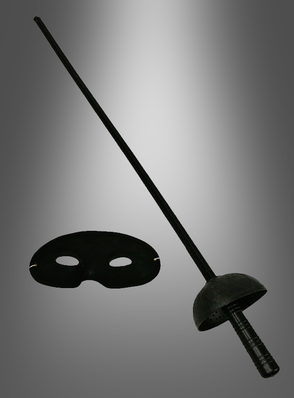 Zorro Kostüm Plastik Aksesuar Seti ? Maske ve Kılıç (67 cm)