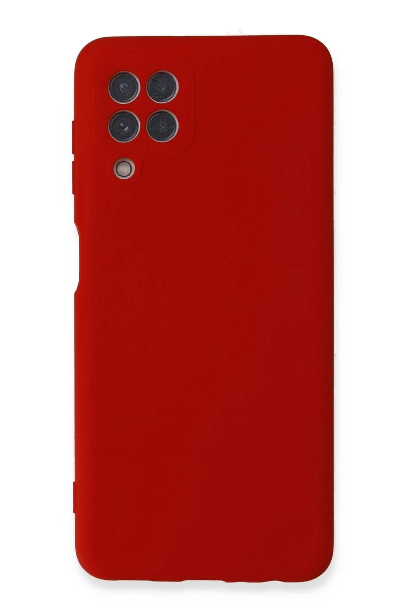 Samsung Galaxy A22 Uyumlu Kılıf Nano içi Kadife Silikon - Kırmızı